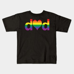 Pride Dad Heart Kids T-Shirt